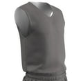 thumbnail image 1 of Zone Reversible Basketball Jersey, Adult Large, Charcoal Grey and White, 1 of 2