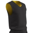thumbnail image 1 of Zone Reversible Basketball Jersey, Adult Small, Black and Gold, 1 of 2