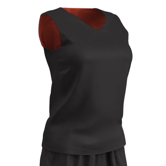 Zone Reversible Basketball Jersey, Women's 2X-Large, Orange and Black