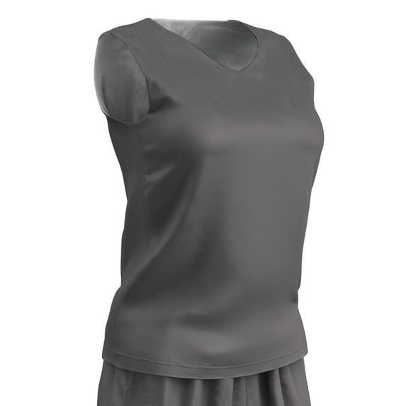Zone Reversible Basketball Jersey, Women's Small, Charcoal Grey and White