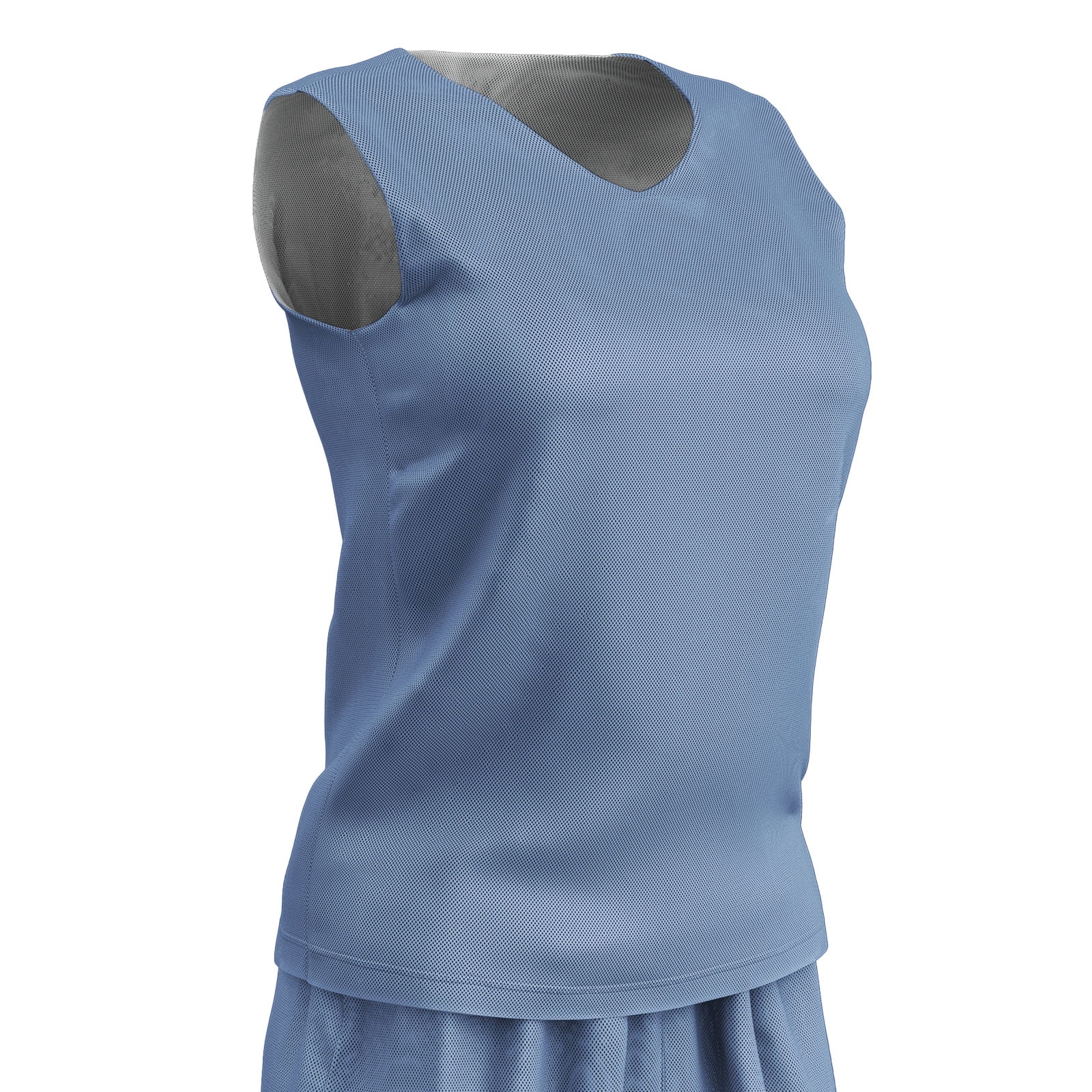 Zone Reversible Basketball Jersey, Women's Small, Light Blue and White