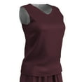 thumbnail image 1 of Zone Reversible Basketball Jersey, Women's Small, Maroon and White, 1 of 2