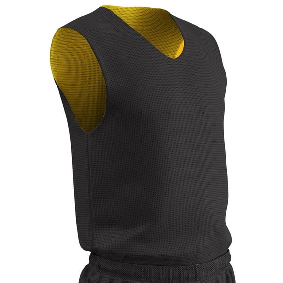 Zone Reversible Basketball Jersey, Youth Medium, Black and Gold