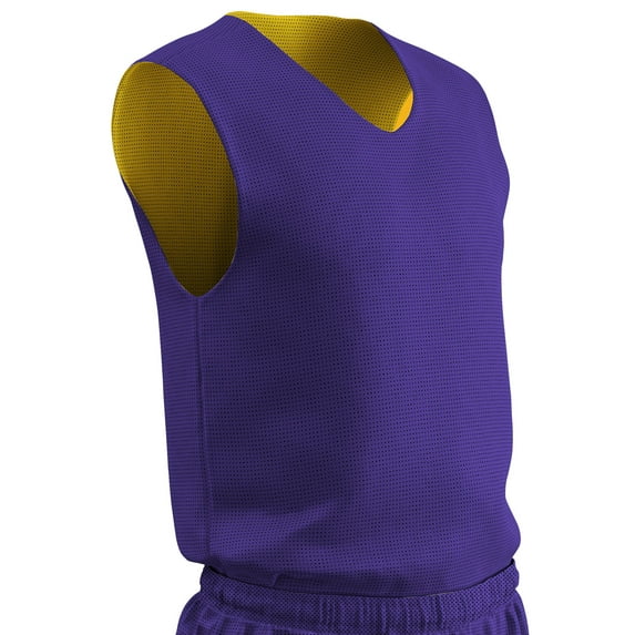 Zone Reversible Basketball Jersey, Youth Medium, Purple and Gold