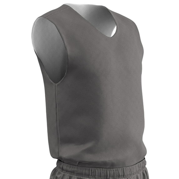 Zone Reversible Basketball Jersey, Youth Small, Charcoal Grey and White