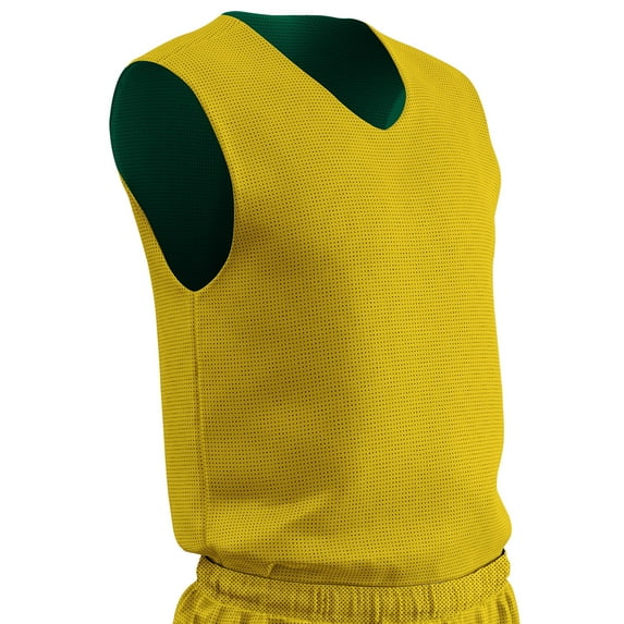 Zone Reversible Basketball Jersey, Youth Small, Forest Green and Gold