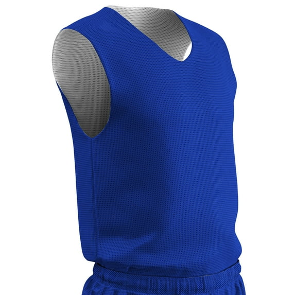 Zone Reversible Basketball Jersey, Youth Small, Royal and White