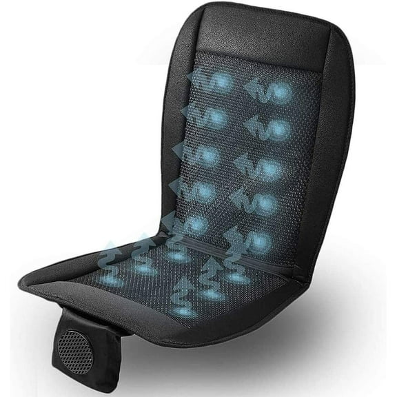 Zone Tech 12V High/ Low Temperature Control Cooling Full Seat Cover - Black