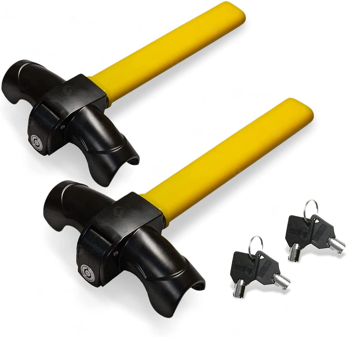 Zone Tech 2Pack Car Steering Wheel Lock Strong Durable Heavy Duty