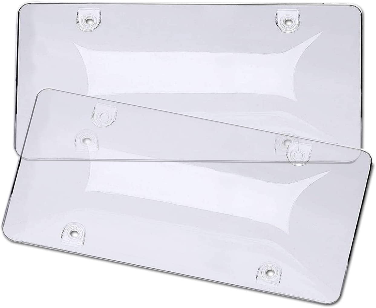 Zone Tech 2 Pack Clear Novelty License Plate Bubble Shields - Walmart.com