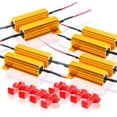thumbnail image 1 of Zone Tech 50W 6Ohm LED Load Resistors - 8-Pieces LED Load Resistors for LED Turn Signal Lights or LED License Plate Lights or DRL (Fix Hyper Flash, Warning Cancellor), 1 of 7