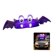 Zone Tech 6 FT Inflatable Bat Car Trunk Decor with Built-in LEDs, Blow Up Decoration for Halloween 1-Pack