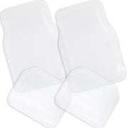 Zone Tech All Weather Full Rubber Clear Car Interior Floor Mats - 4-Piece Set Clear Heavy Duty Car Interior Floor Mats