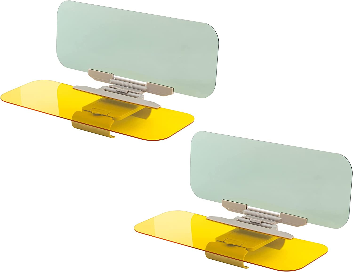 Zone Tech Amber and Tinted and Night Vision Windshield Visor 2 Pcs