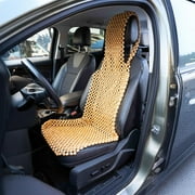 Zone Tech Beaded Seat Cover for Cars - Cooling, Massage Cushion, Car Seat Natural Wooden Beads for Semi Truck, Trailer, Car (1-Pack)