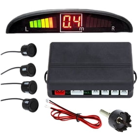 Zone Tech Car Reverse Backup Radar System - 4 Parking Sensors Car Reverse Backup Radar System with LED Display