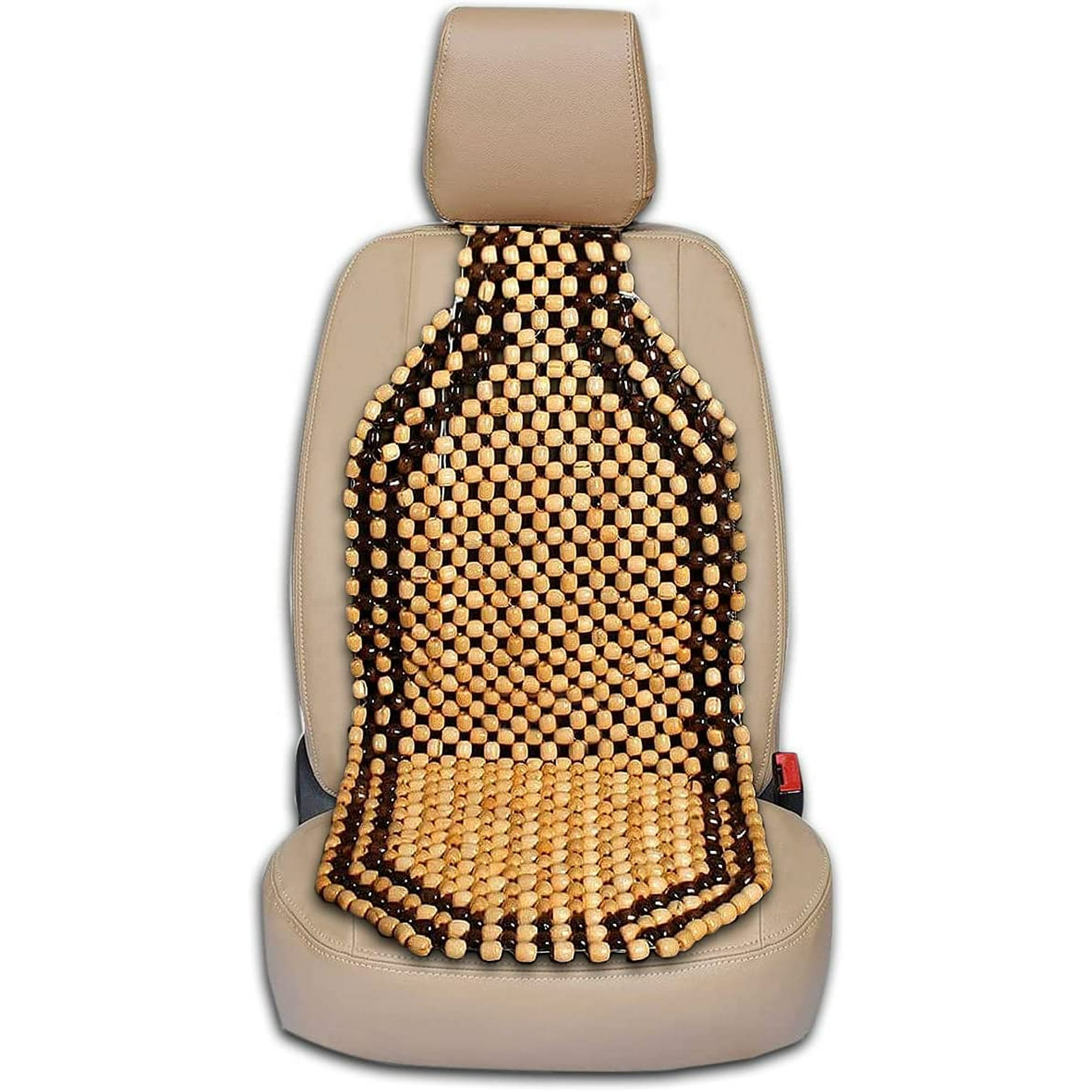 Tech Car Seat Back Support with Wood Beads Back Cushion Car Accessories - Walmart.com