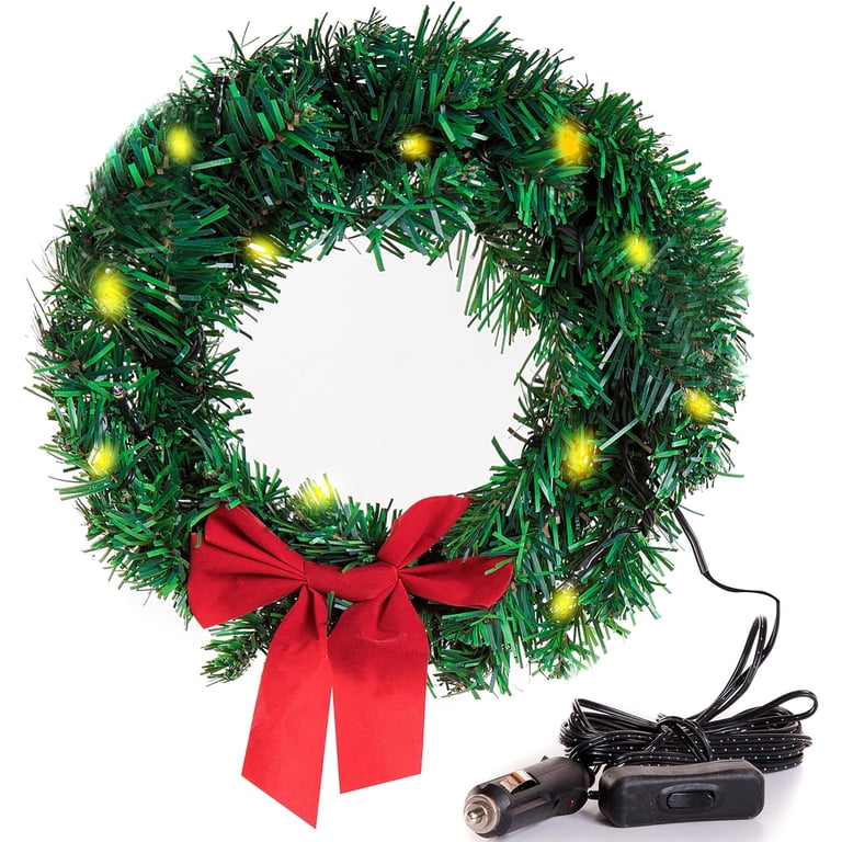 Zone Tech GA0091 Car Wreath Decoration w/Lights
