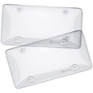 HEMOTON License Plate Cover Tinted License Plate Cover Anti-UV Car License  Plate Shield 