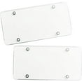 thumbnail image 1 of Zone Tech Clear Unbreakable License Plate Shields - 2-Pack Novelty/License Plate Clear Durable Flat Thick Shields, 1 of 6