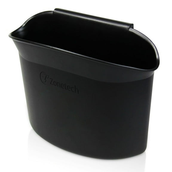 Zone Tech Portable Hanging Mini Car Garbage Can – Classic Black Black Universal Traveling Portable Car Trash Can