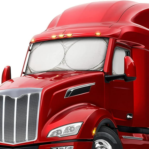 Zone Tech Semi Truck Windshield Cover Sun Shade Automotive Interior Sun Protection