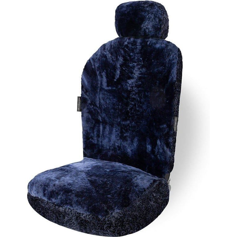 Zone Tech Sheepskin Seat Cover Deep Blue