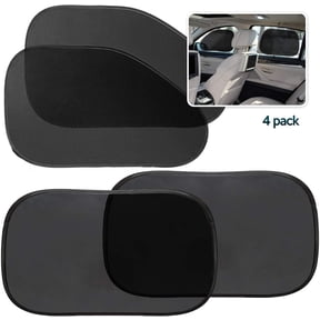 Zone Tech Side Window Cling on Sun Shades- 4-Pack Mesh Car Pop-Up Non Suction Cups Needed Sunshade- Protects Kids, Baby and Pets from Sun, Glare and UV Rays-Perfect for Car, Van, SUV