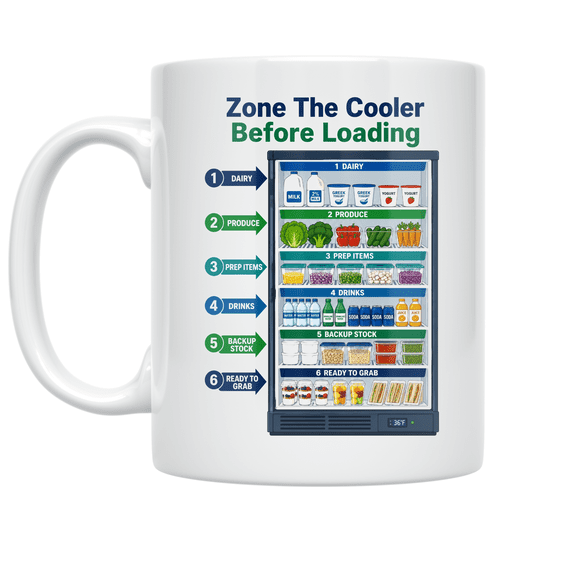 Zone The Cooler Before Loading - Food Organization Enthusiast - 11 oz Ceramic Coffee Mug
