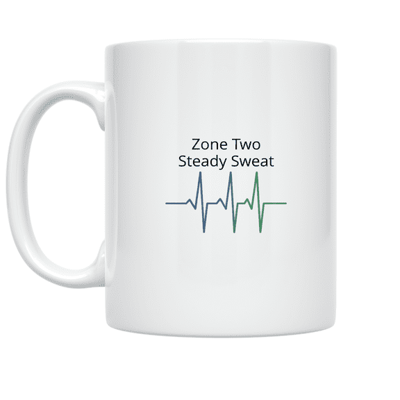 Zone Two Steady Sweat - Cardio Fitness Enthusiast - 11 oz Ceramic Coffee Mug