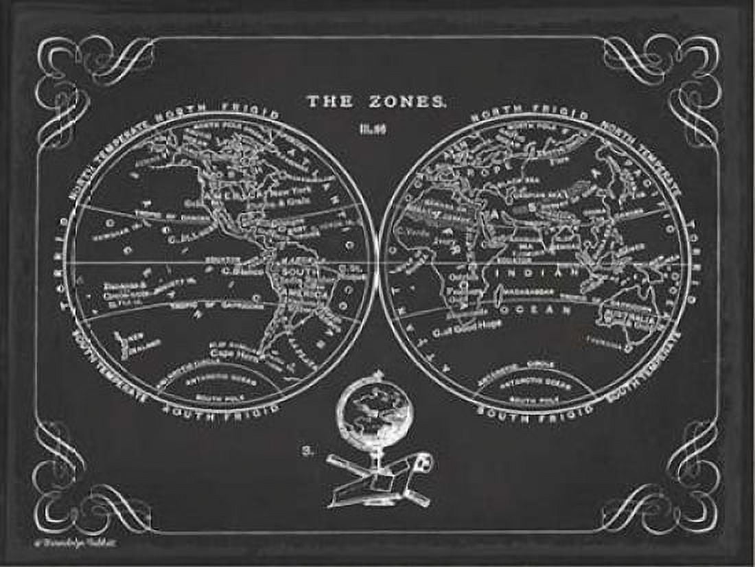 Zone World Map III Canvas Art - Gwendolyn Babbit (18 x 24)