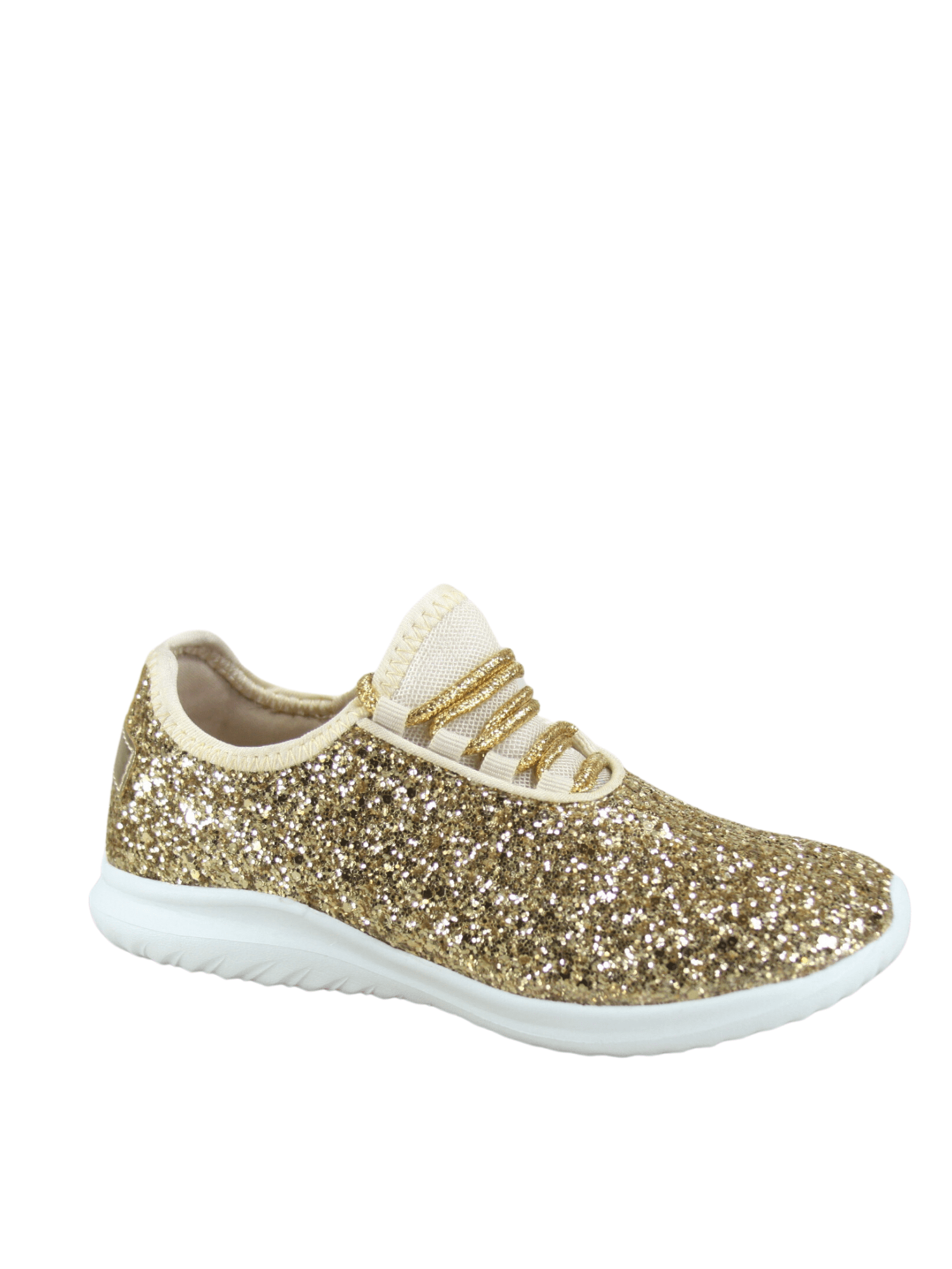 Little girl gold tennis best sale shoes