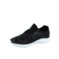 thumbnail image 1 of Zone1k Little Girl Big Girl Glitter Sparkle Comfort Light Weight Slip On Flat Sneaker Shoes, 1 of 4