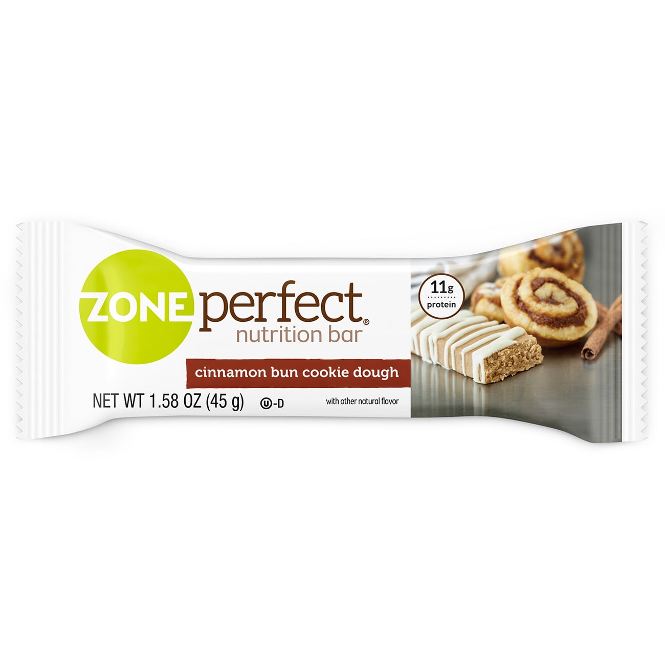 ZonePerfect Nutrition Bar Cinnamon Bun Cookie Dough High Protein Energy