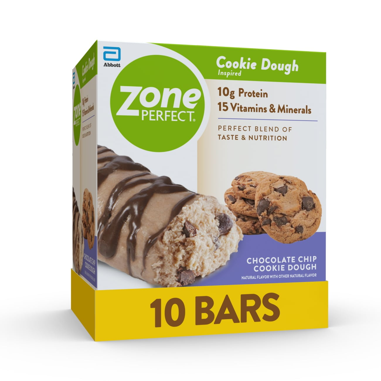 ZonePerfect Protein Bars Chocolate Chip Cookie Dough 10 Bars
