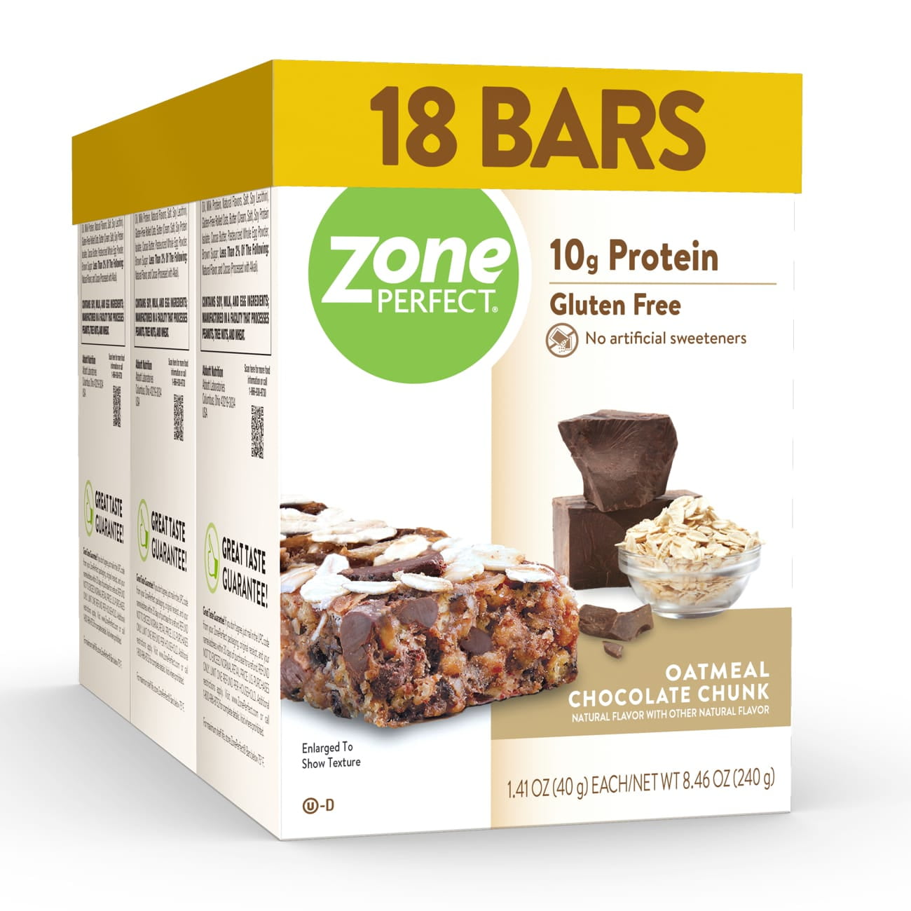 ZonePerfect Protein Bars Oatmeal Chocolate Chunk 18 Bars