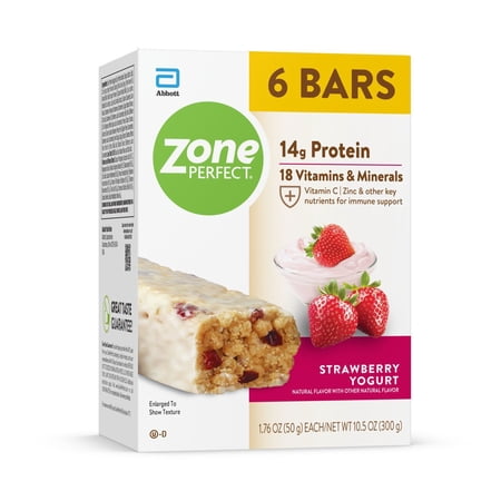 ZonePerfect Protein Bars | Strawberry Yogurt | 6 Bars