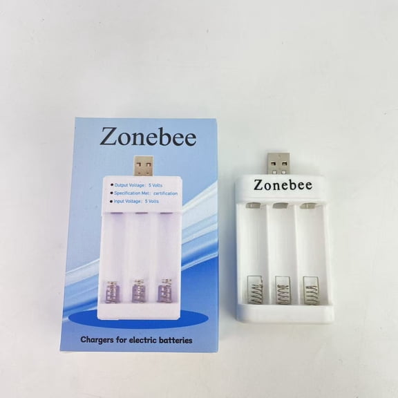 Zonebee Chargers for electric batteries,Smart Battery Charger for AA AAA C D 9V Ni-MH Ni-CD Rechargeable Batteries