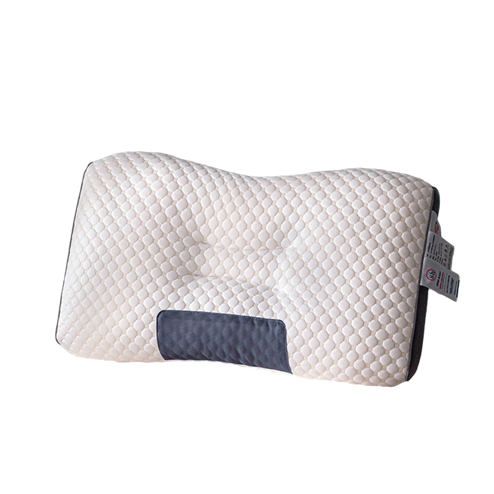 Zoned Cervical Pillow for Side Sleeping, Honeycomb Shape Memory Pillow for Neck, Ideal for Back, Side & Stomach Sleepers, Odorless Polyester Fiber, Comfortable, Skin-friendly and Soft