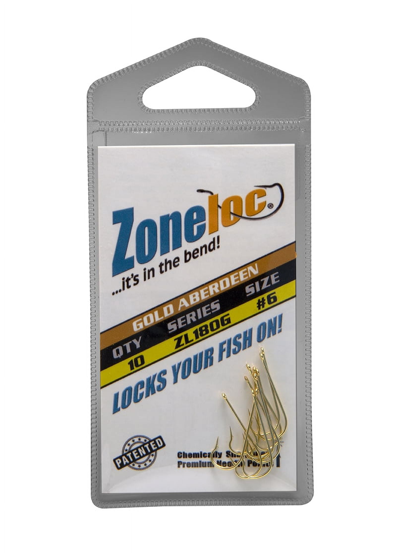 Zoneloc Aberdeen Crappie Hook Size 6 10pc Gold