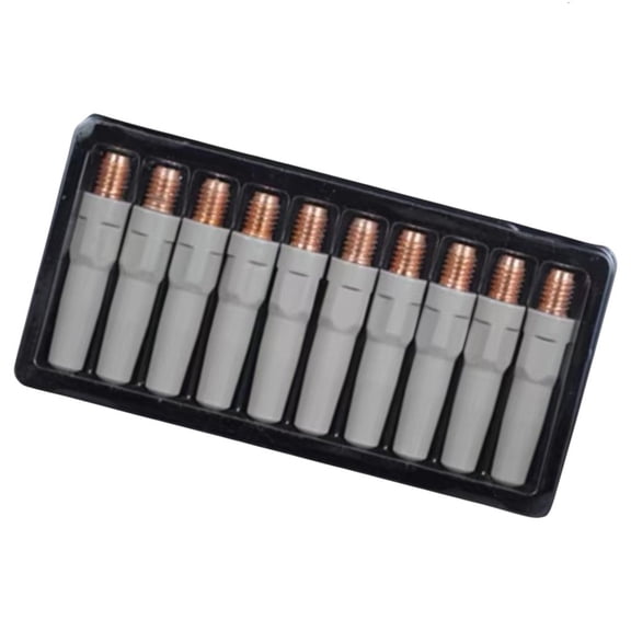 Zonest 10Pcs MIG Welding Contact Tip Nozzle M6x40mm Connectors Copper Tips Torch 0.8/1.0/1.2mm Welding Tips For Industrial