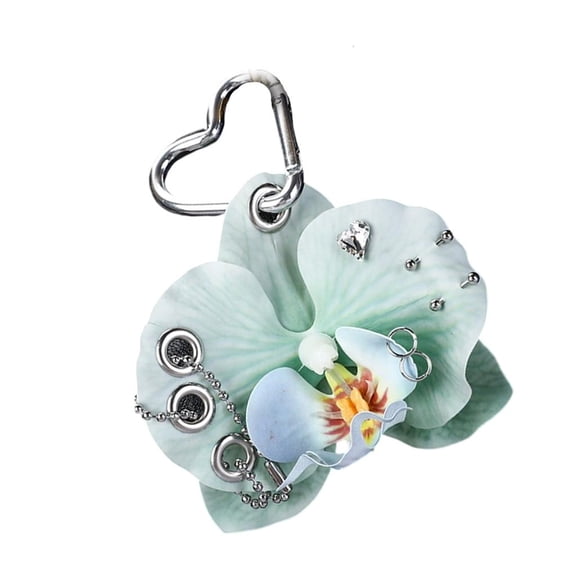 Zonest Artistic Floral Key Ring Charm Lightweight Rustproof Design For Travel Daily Use