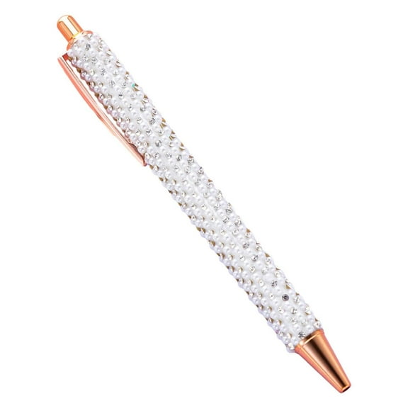 Zonest Beads Ballpoint Pen Retractable Ballpoint Pen Business Signing Pen Quick Drying Smooth to Write for Hotel Reception
