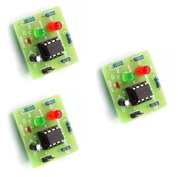 Zonest NE555 LED Flasher Board Educational Electronics Components For DIY Enthusiasts