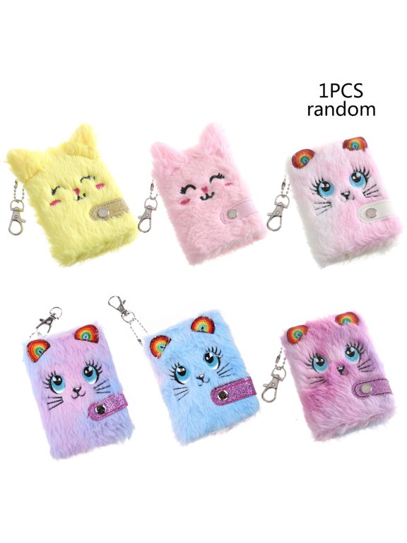 Plush Keychain Notepad Notebook Blank Pages Student School Bag Pandent Christmas Halloween Birthday Gift Supplies
