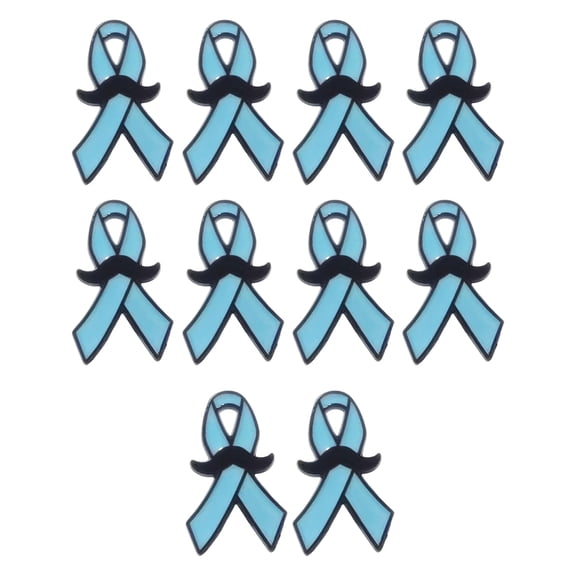 Zonest Popular Blue Ribbon Brooch Metal Badge for Charity Event Participants Supporter