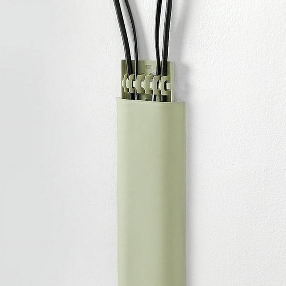 Zonghan Self-Adhesive Raceway Wall Cord Duct Cover Cable Duct Ties Fixer Fastener Organizer Manager Holder Wire Storage Clip Home Office