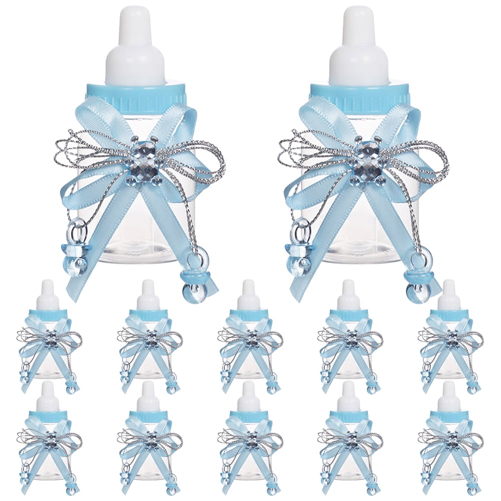 Zonh 12 Blue Mini Milk Bottle Baby Shower Favors Gift - Main Image