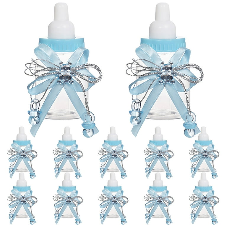 Zonh 12 Blue Mini Milk Bottle Baby Shower Favors Gift
