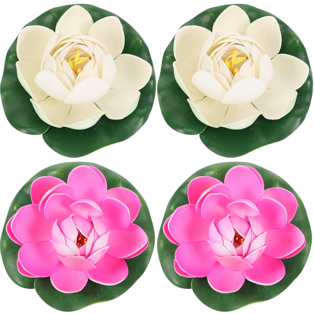 Zonh Artificial Foam Lotus Flowers for Garden Pond Aquarium Decor